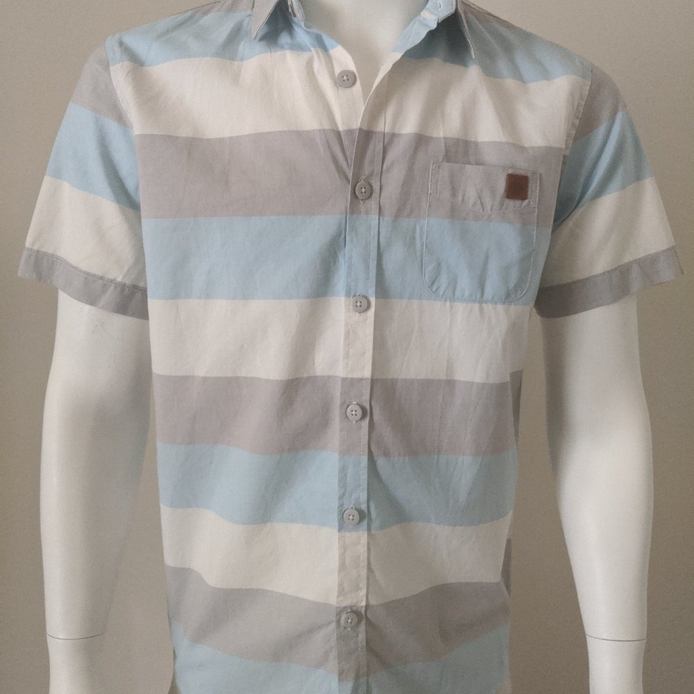ASTRONOMY Striped Short Sleeve Buttondown